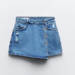 Zara High Waisted Denim Skort